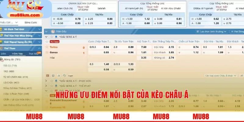 Những ưu điểm nổi bật của kèo châu Á
