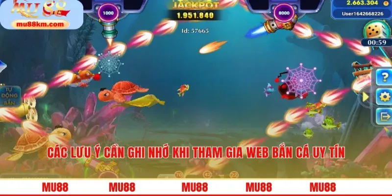 Các lưu ý cần ghi nhớ khi tham gia web bắn cá uy tín